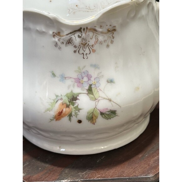 Sugar Bowl Lid Porcelain Vtg Old Women in the Shoe Cottagecore Farm Shabby Chic - Picture 5 of 14